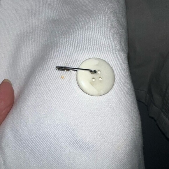 VINTAGE London fog white double breasted peacoat size 12 - Picture 3 of 13